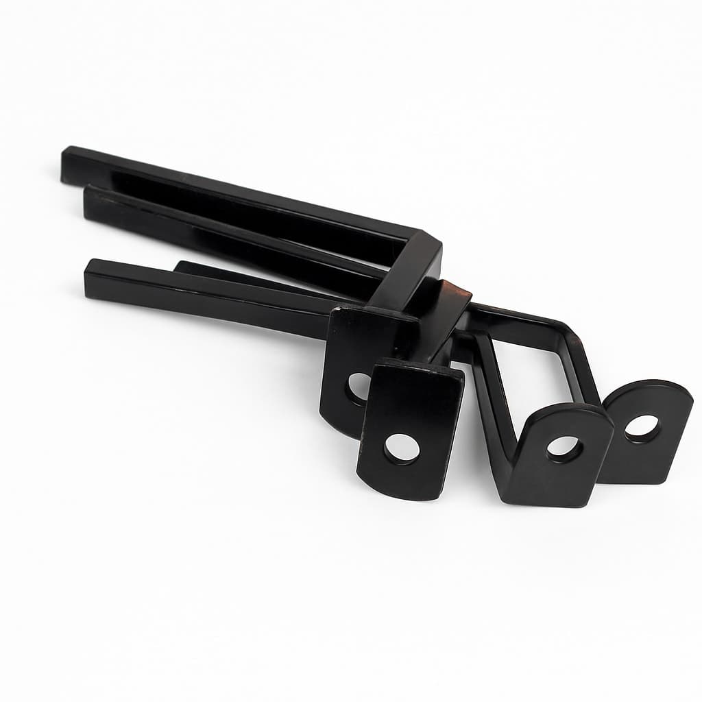 Heavy-Duty Black Steel Brackets for Mounting