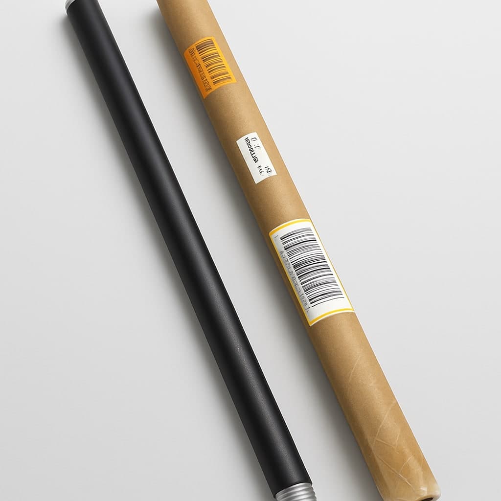 Adjustable Black Metal Rod with Packaging
