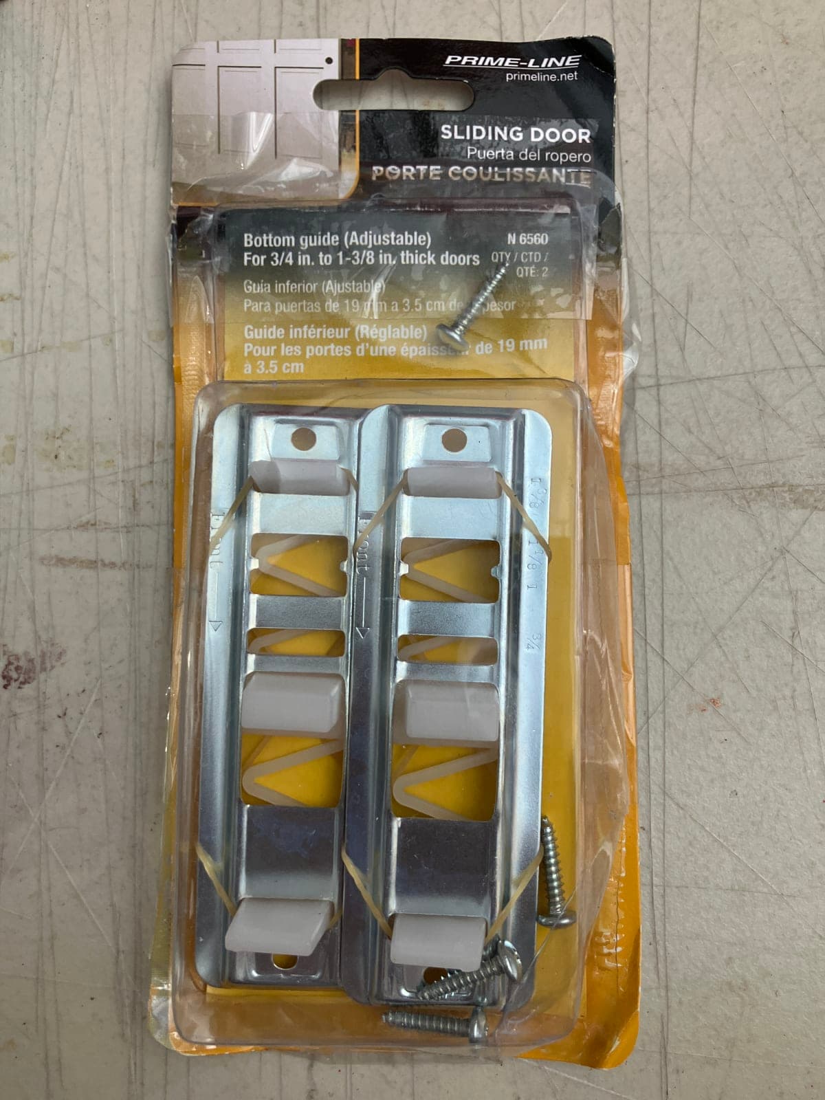 Prime-Line Adjustable Sliding Door Bottom Guide - Model 6560