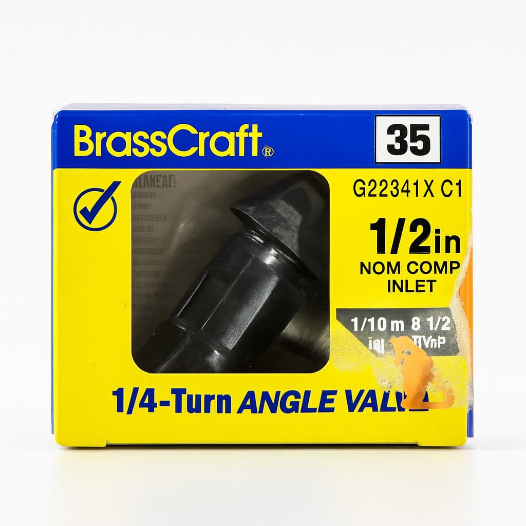 BrassCraft 1/4-Turn Angle Valve 1/2in Inlet G23341X C1