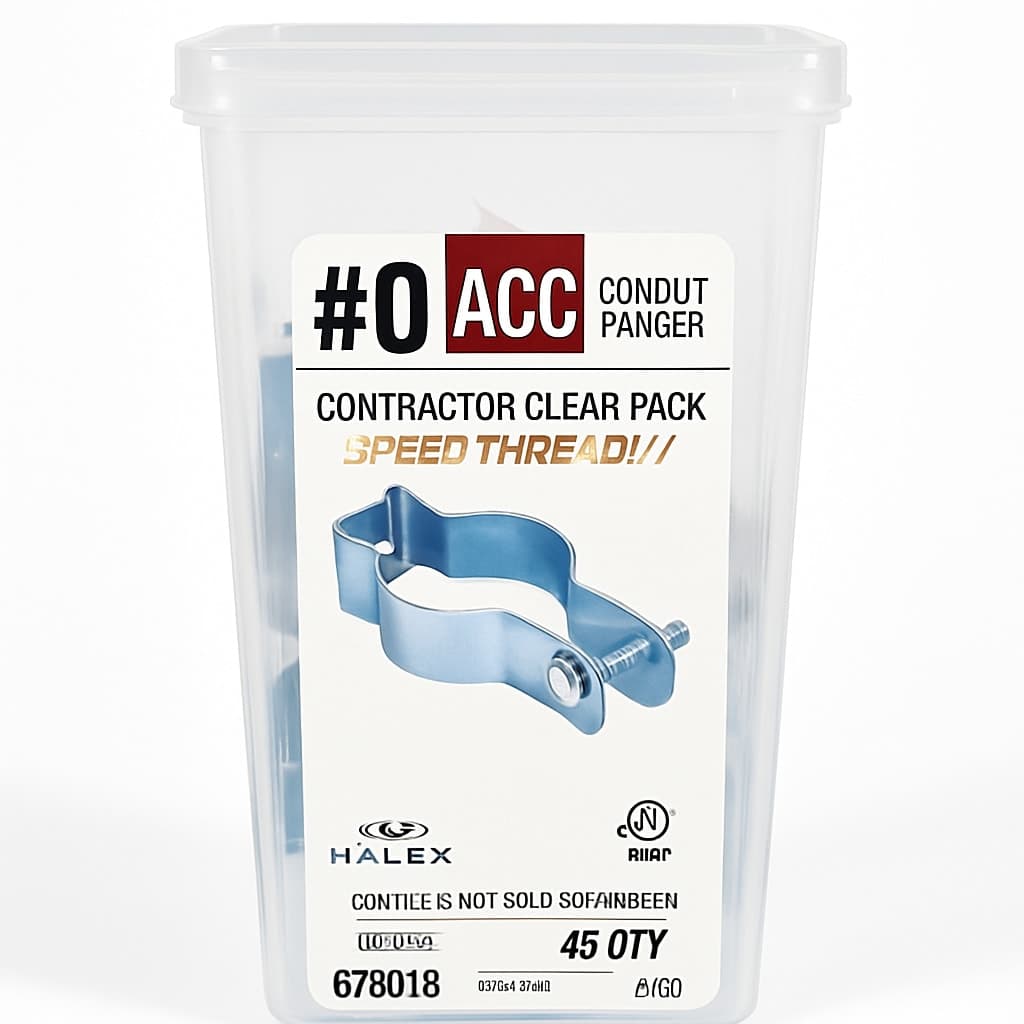 Halex #0 Conduit Hanger Contractor Clear Pack - 45 Qty