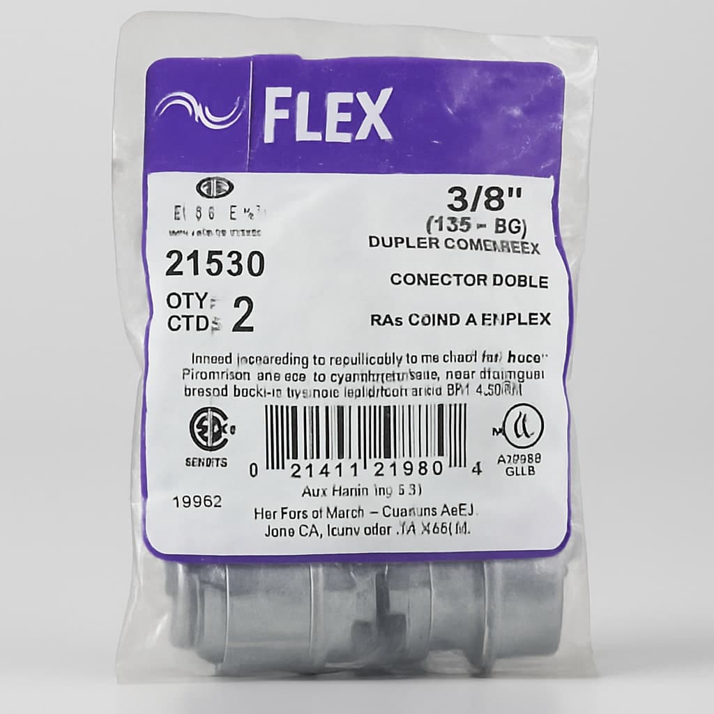 Halex 3/8" Duplex Connector - Pack of 2