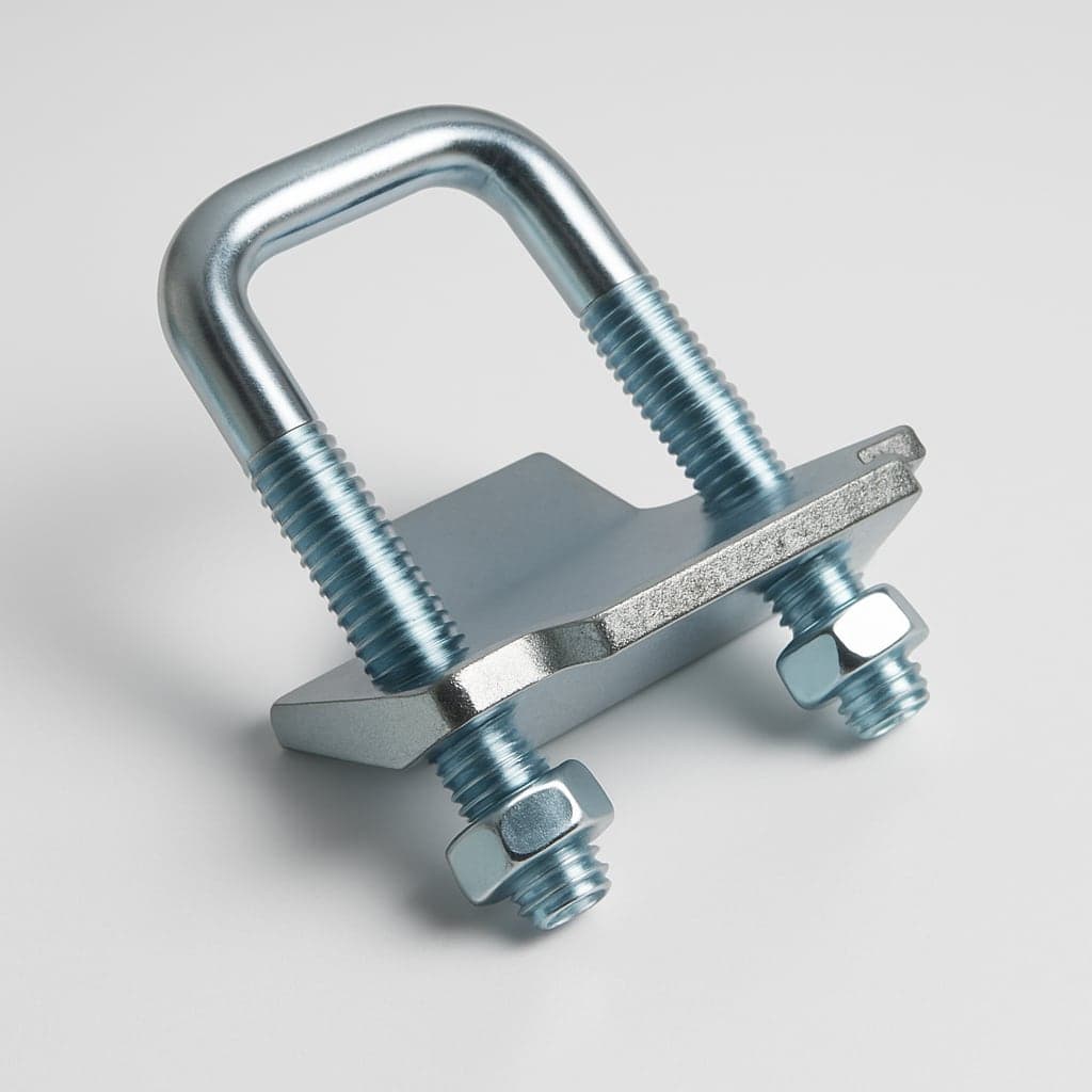 Heavy-Duty Steel U-Bolt Clamp with Nut and Bolt