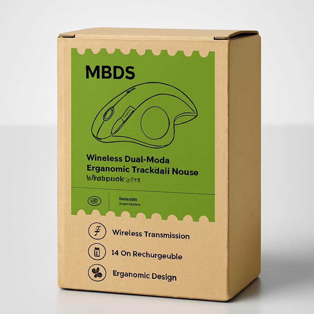 MBD5 Wireless Dual-Mode Ergonomic Trackball Mouse