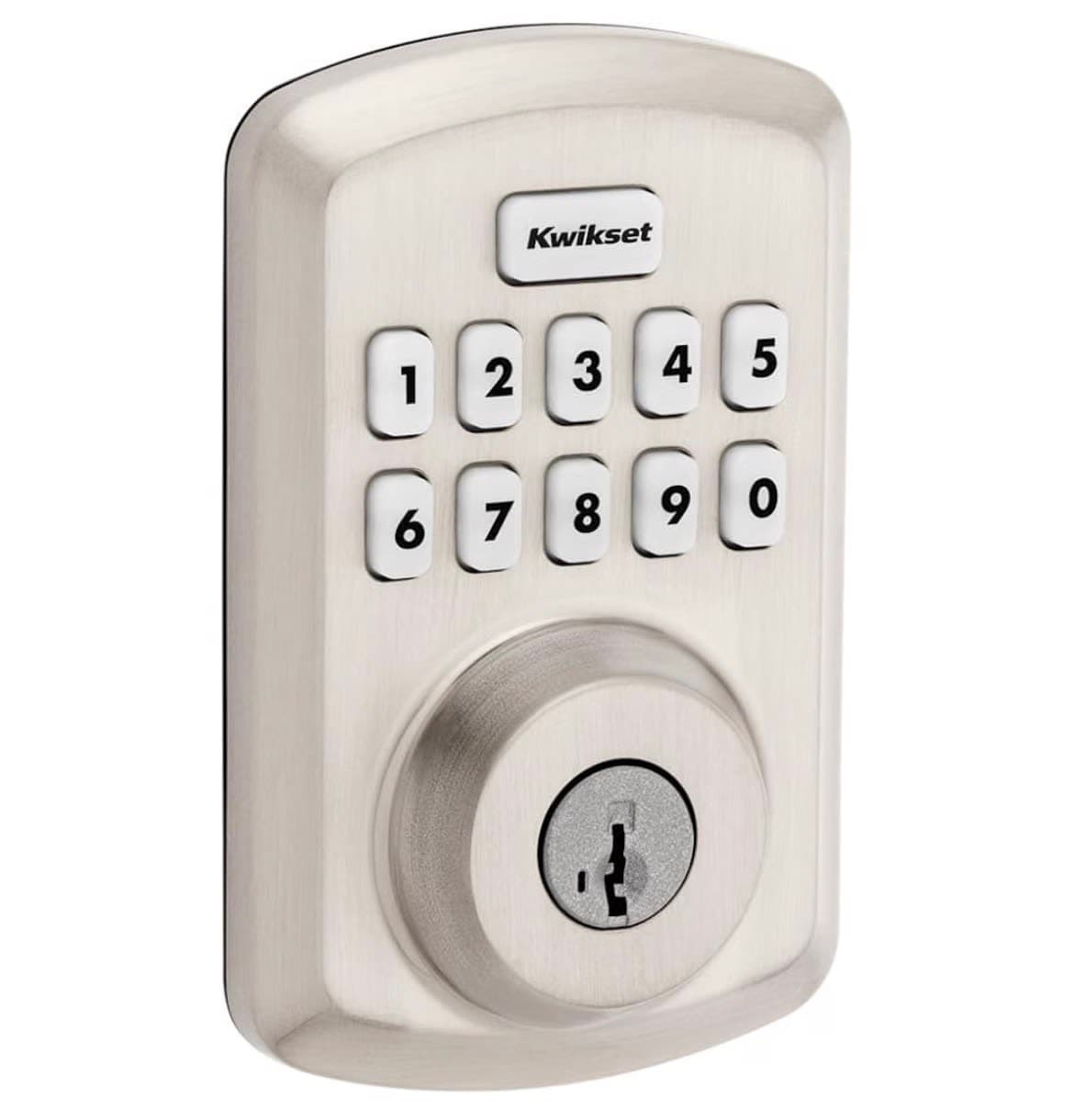 Kwikset Powerbolt 250 Keypad Electronic Lock - Satin Nickel Finish