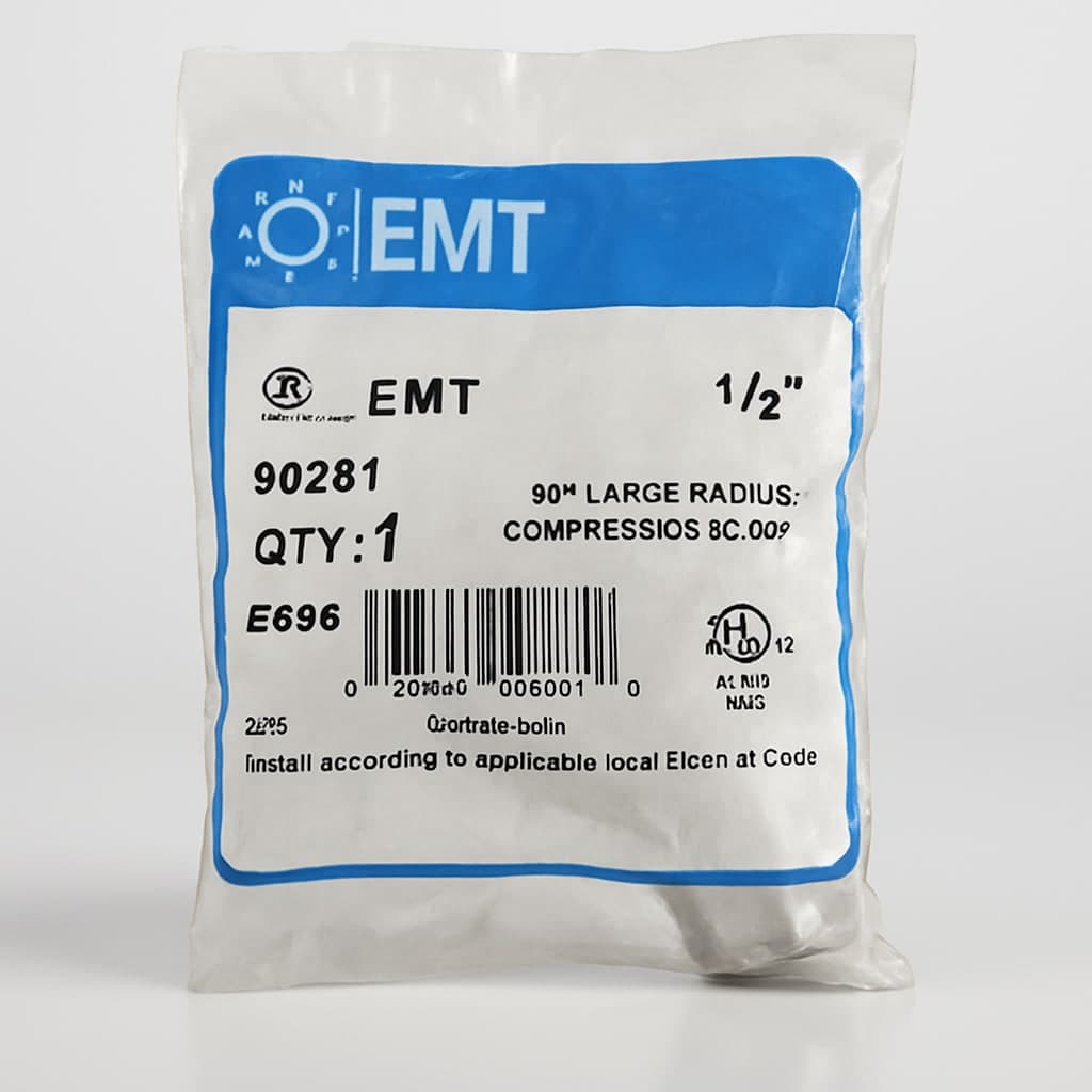 Halex EMT 1/2" 90° Large Radius Compression Elbow