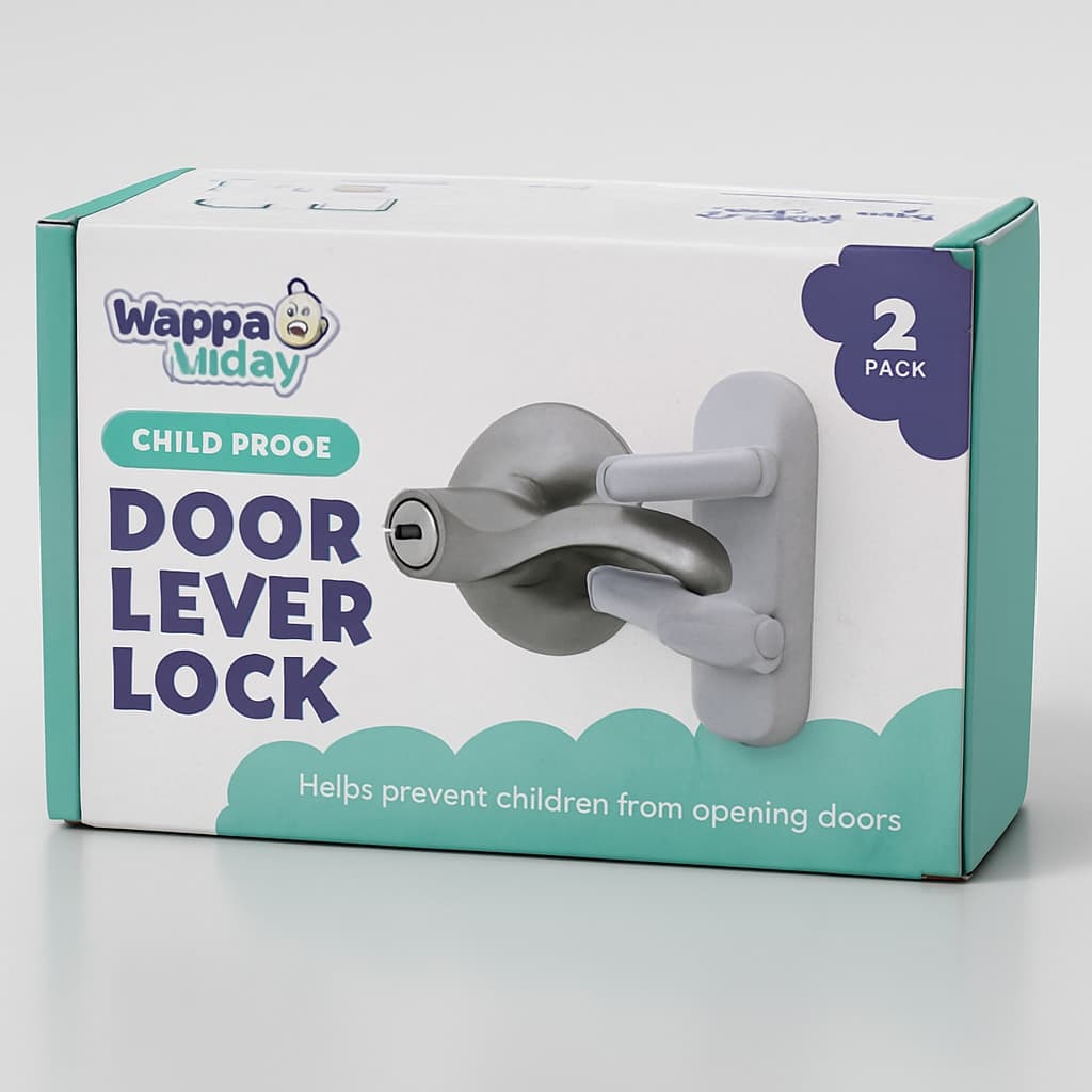 Wappa Baby Child Proof Door Lever Lock - 2 Pack