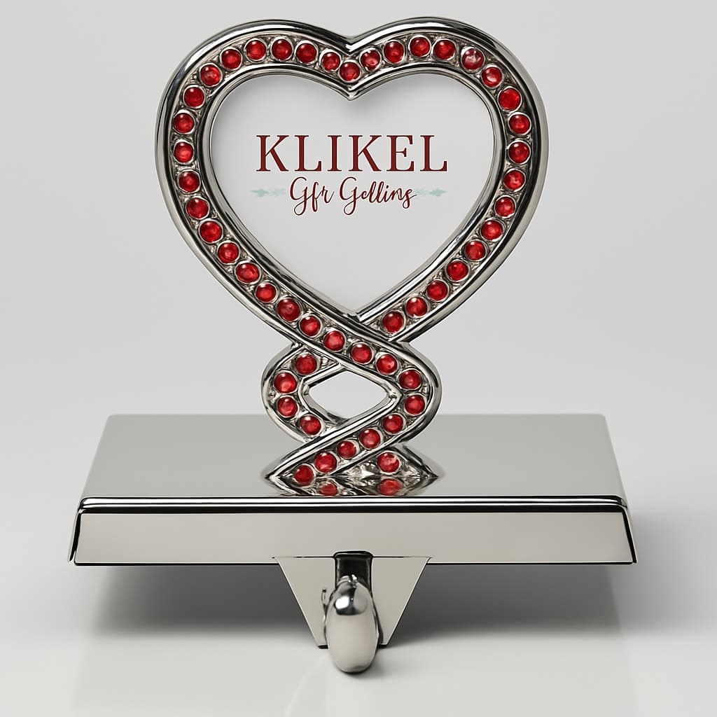 KLIKEL Gift Gallery Heart-Shaped Key Holder with Red Rhinestones