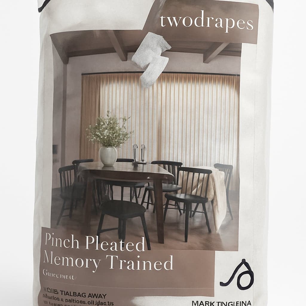 TWOPAGES Liz Pinch Pleated Memory Trained Linen Curtains - Natural (40"x84", Pack of 2)