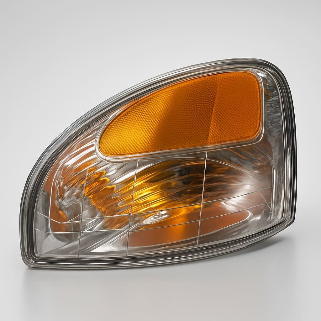 Replacement Headlight Assembly for Vehicles - Clear Lens with Amber Reflector Set of 2