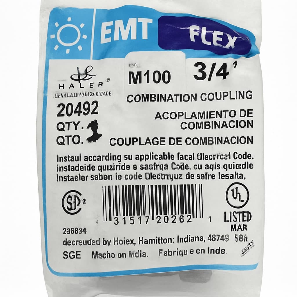 Halex EMT Combination Coupling 3/4" - Model M100