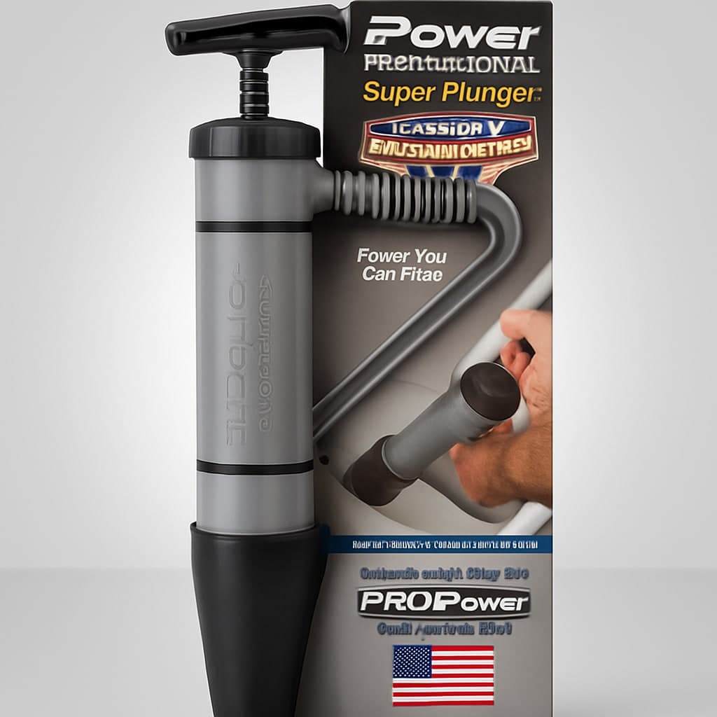 Power Professional Super Plunger - Unclogs Toilets Fast