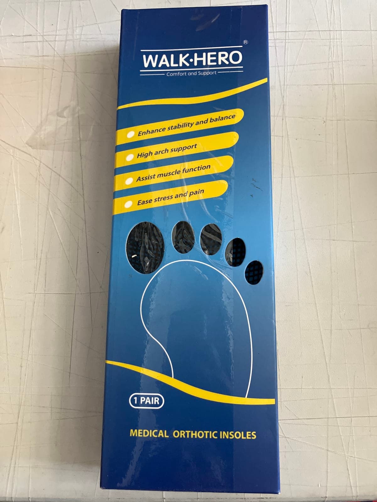 Walk Hero Medical Orthotic Insoles for Men and Women