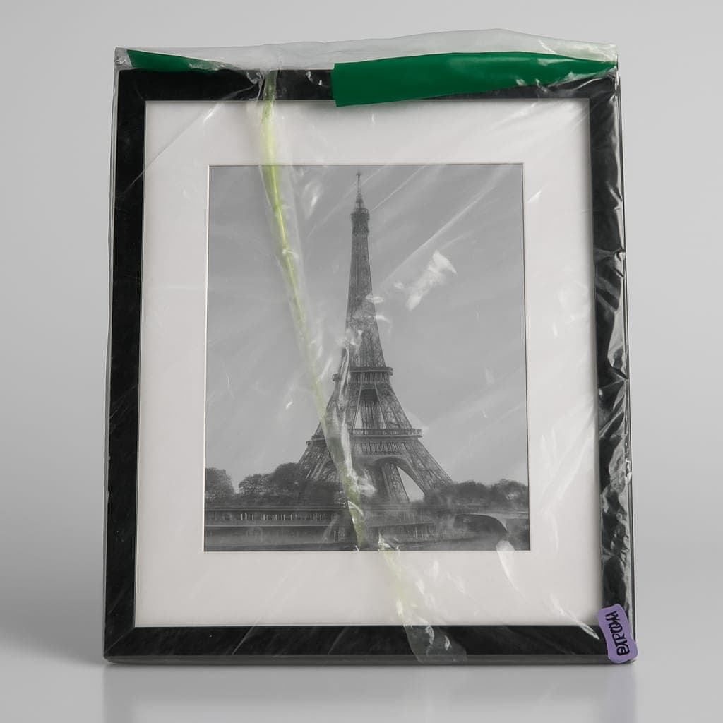 Eiffel Tower Framed Art Print - Black Frame