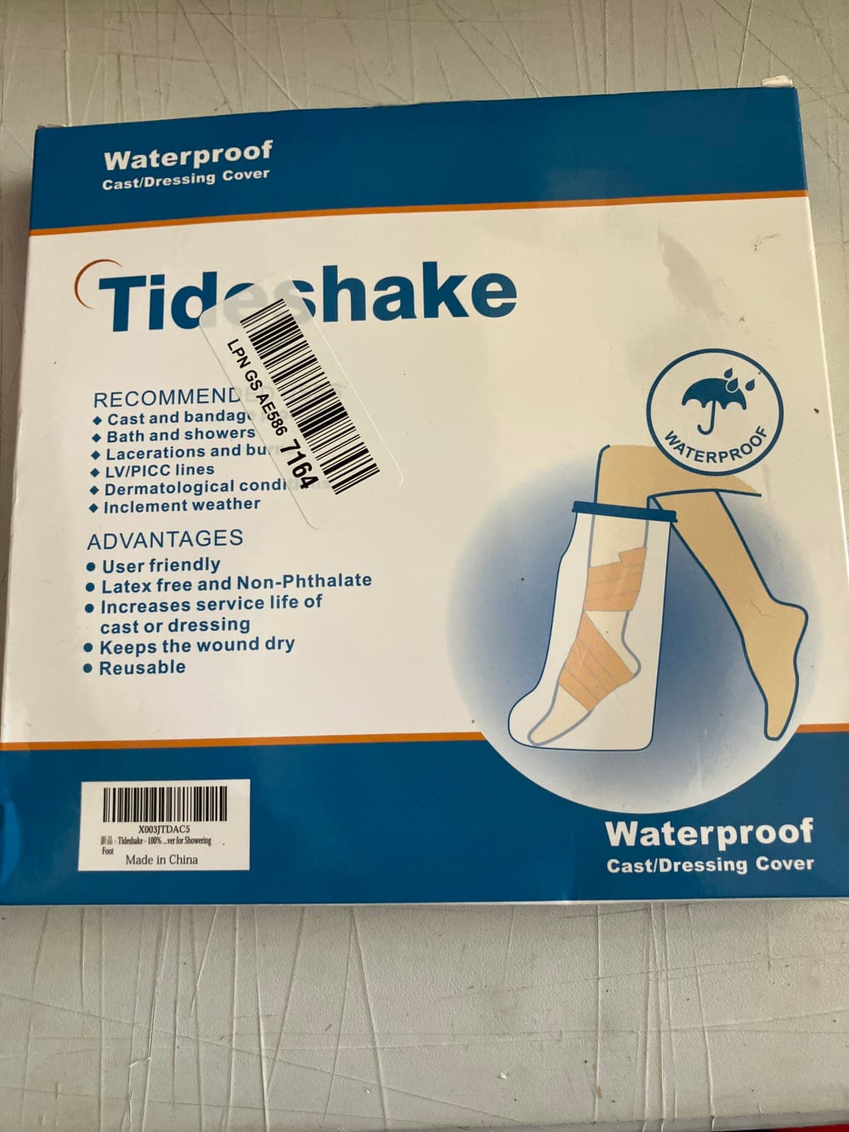 Tideshake Waterproof Cast/Dressing Cover for Arm and Leg