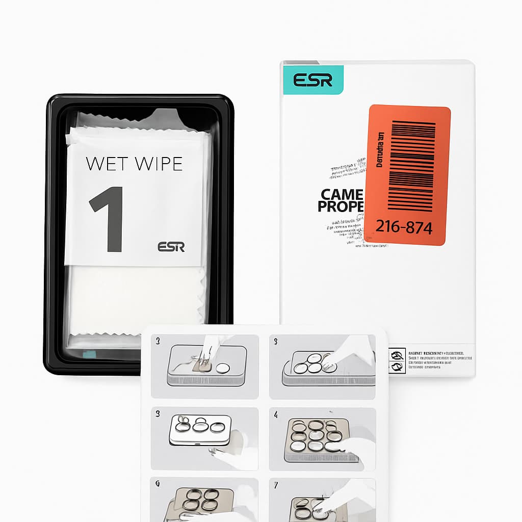 ESR Camera Lens Protector with Wet Wipe - Easy Application