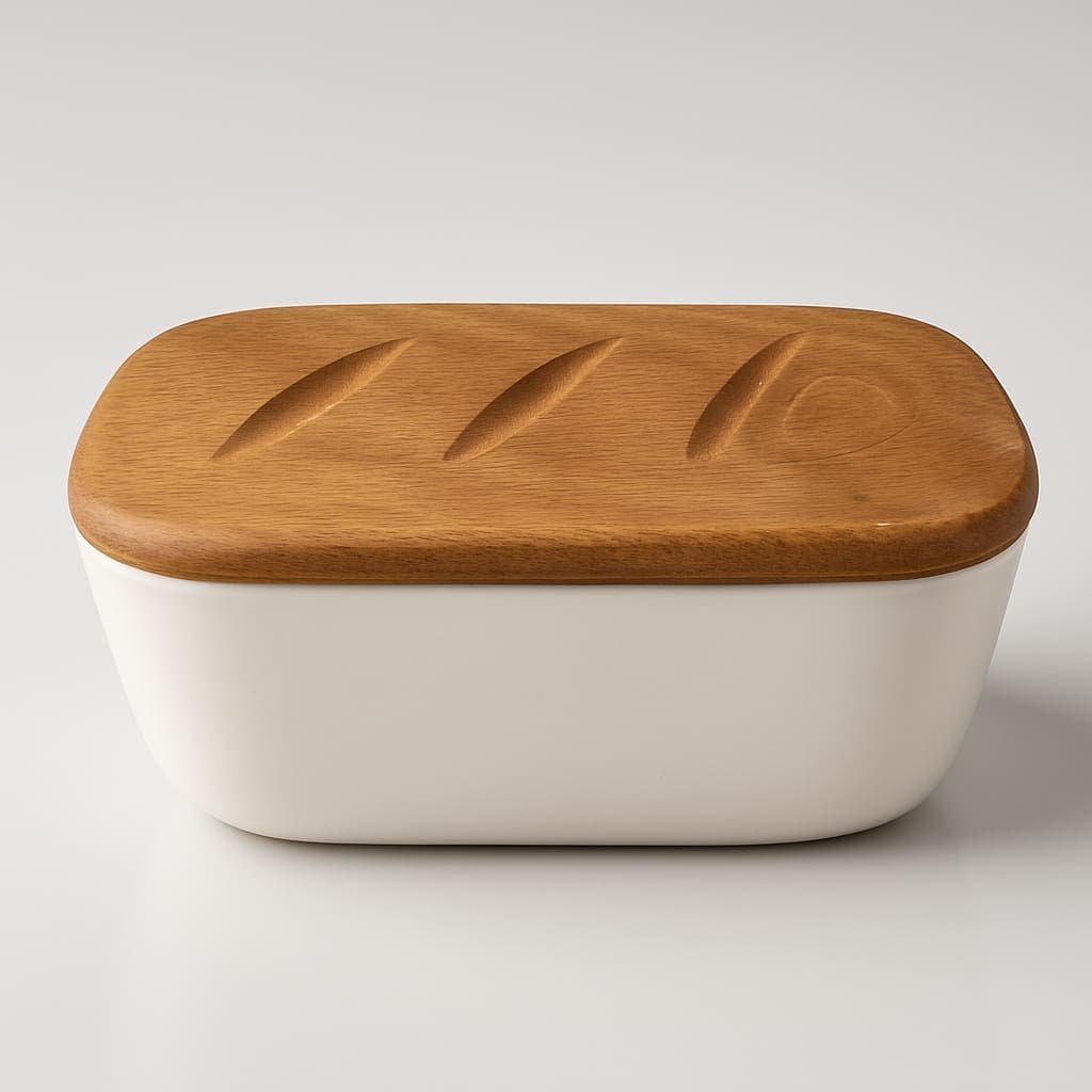 Dowan Ceramic Serving Dish with Wooden Lid