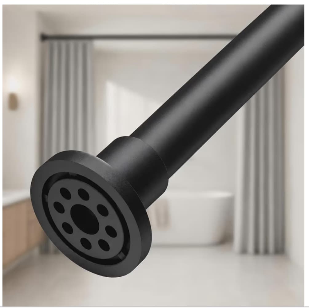 ALLZONE Tension Shower Curtain Rod - Black