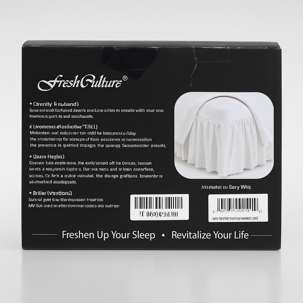 FreshCulture Ruffled Bed Skirt - Queen Size - White