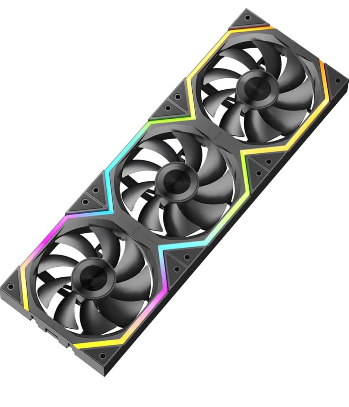 Jungle Leopard Galaxy Block RGB Fan (Black, 3 Pack)