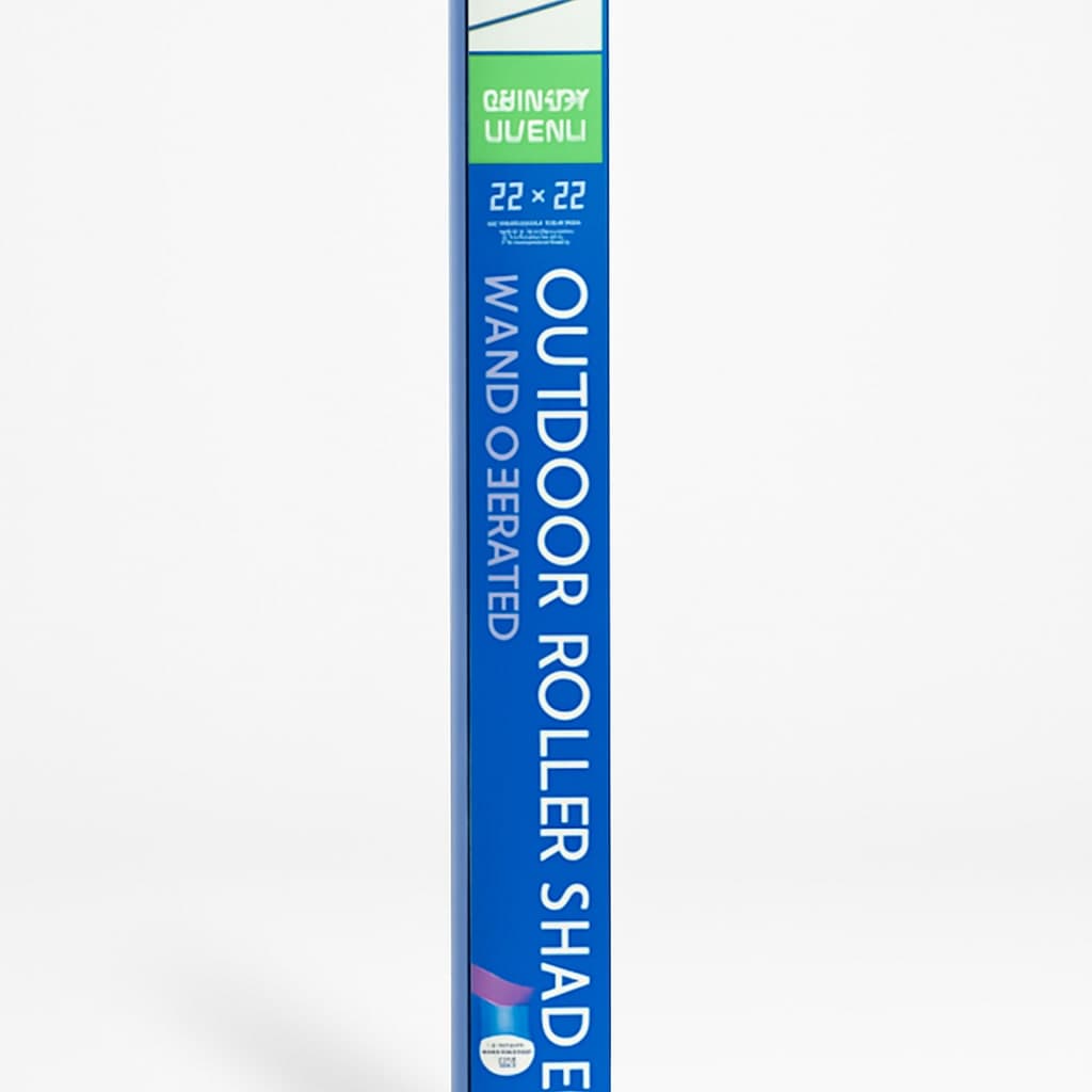 Outdoor Roller Shade 72" x 72" - UV Block, Wand Operated