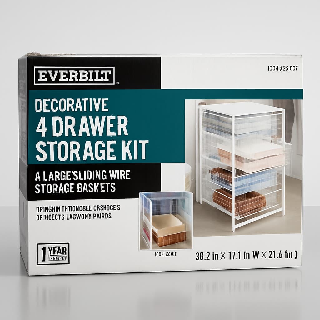 Everbilt Decorative 4 Drawer Storage Kit - White