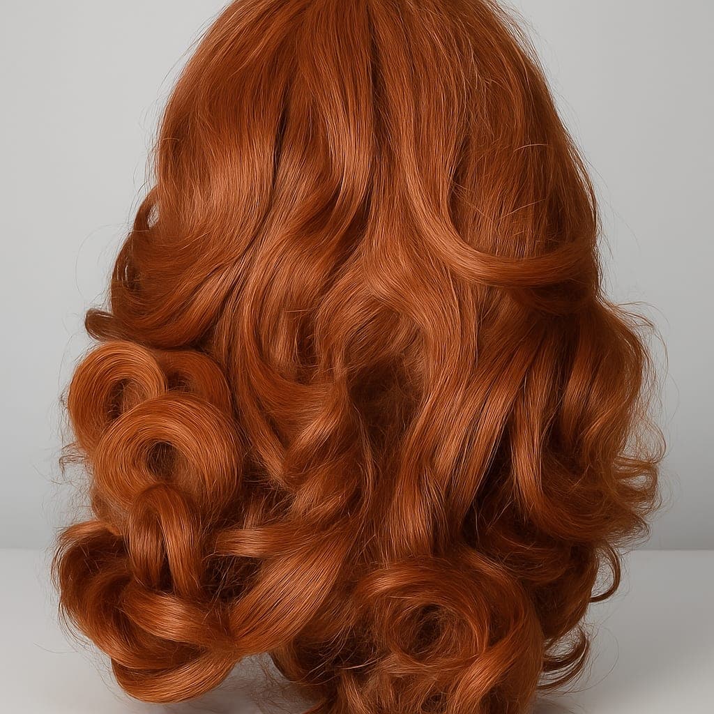 Curly Red Wig - Stylish Synthetic Hairpiece