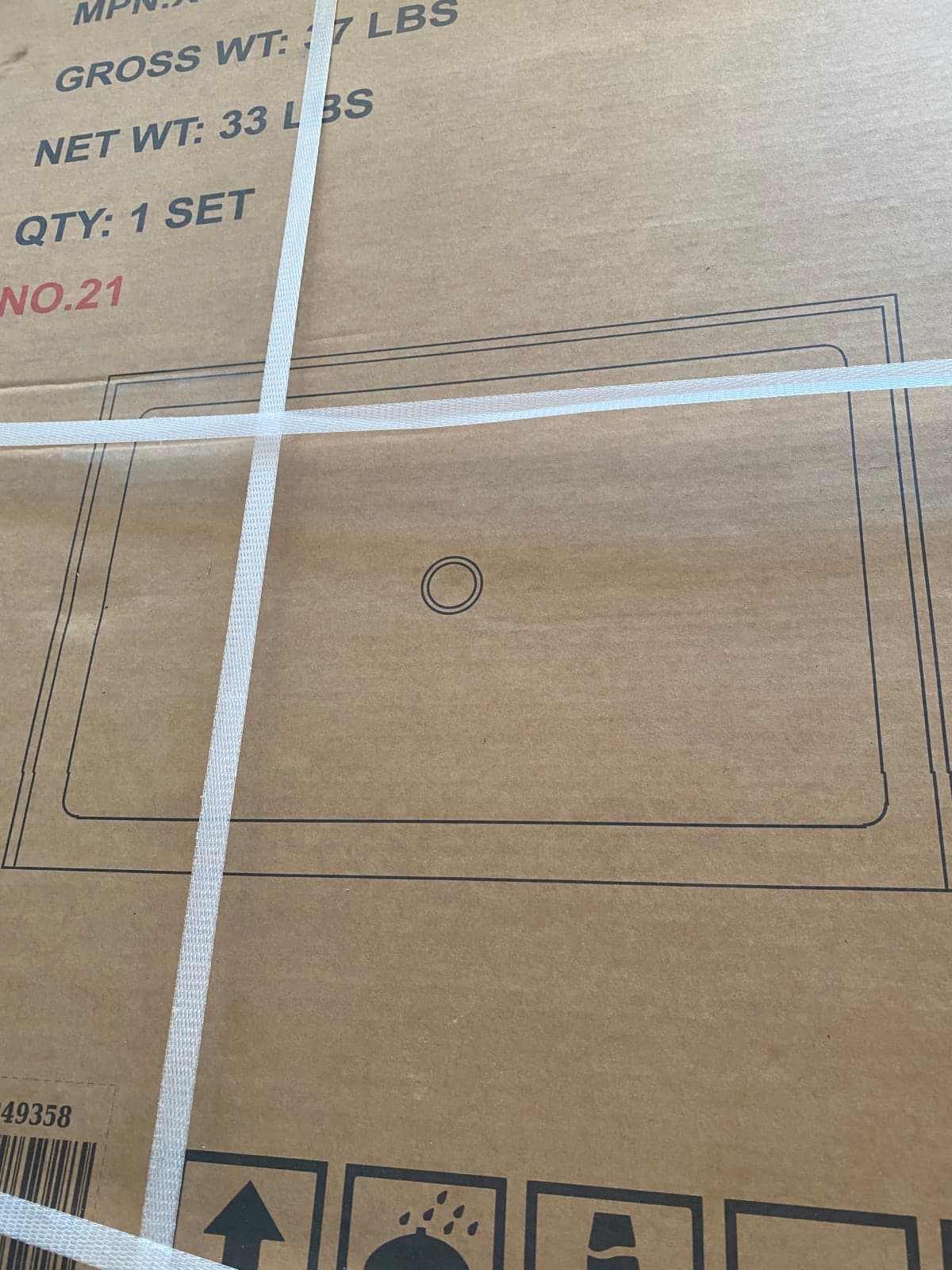 48” x 34” Shower Base Only