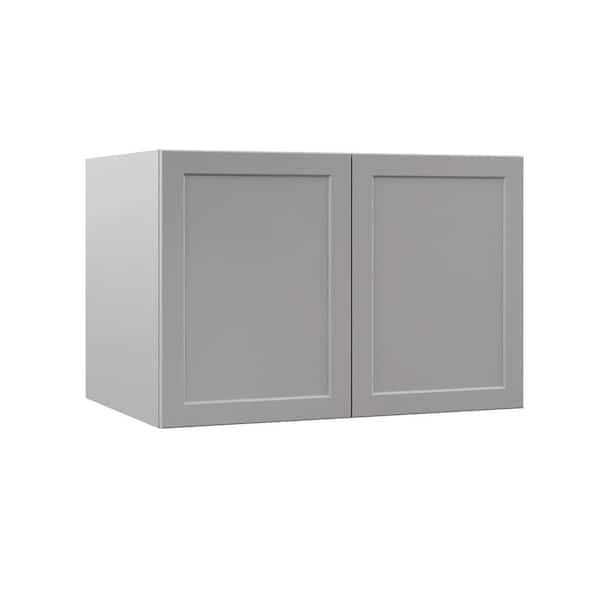 Designer Series Melvern 36 in. W x 24 in. D x 24 in. H Assembled Shaker Deep Wall Bridge Kitchen Cabinet in Heron Gray