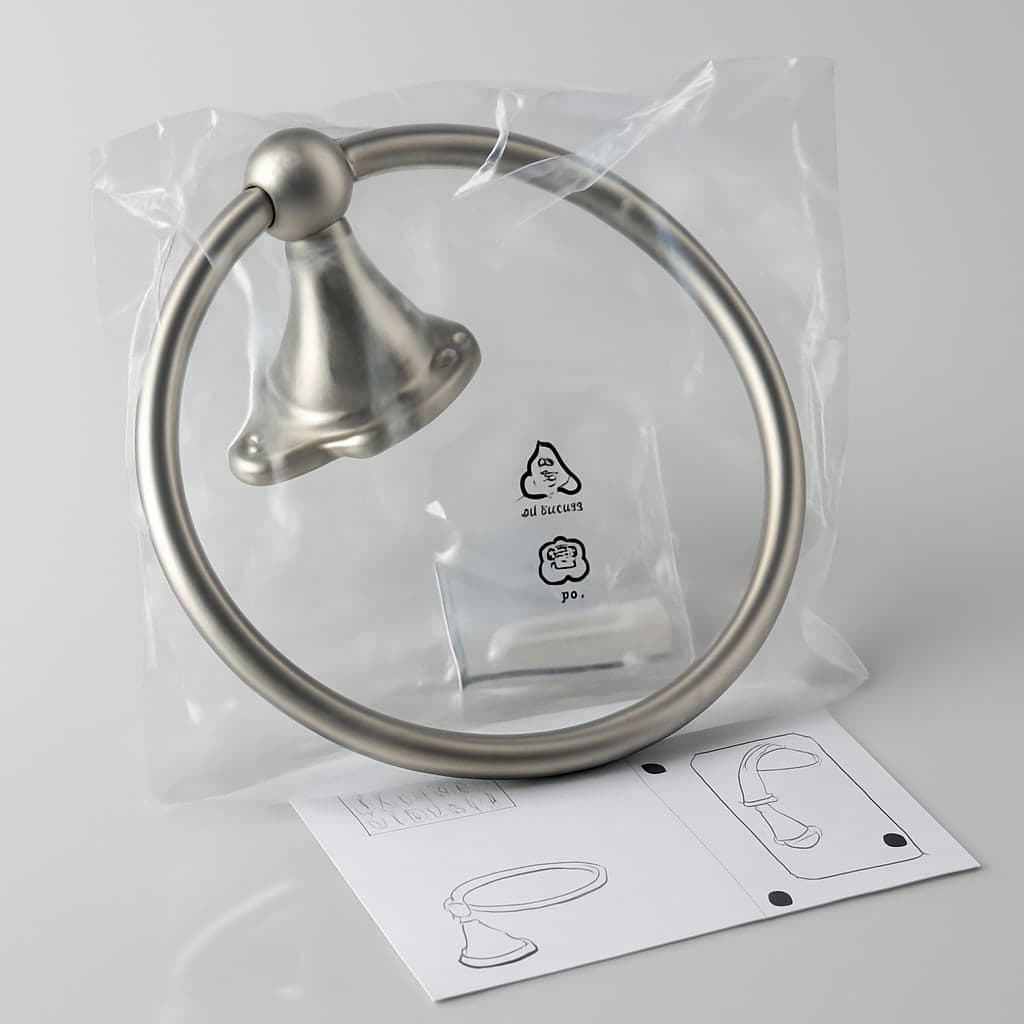 Moen Brushed Nickel Towel Ring - Modern Design