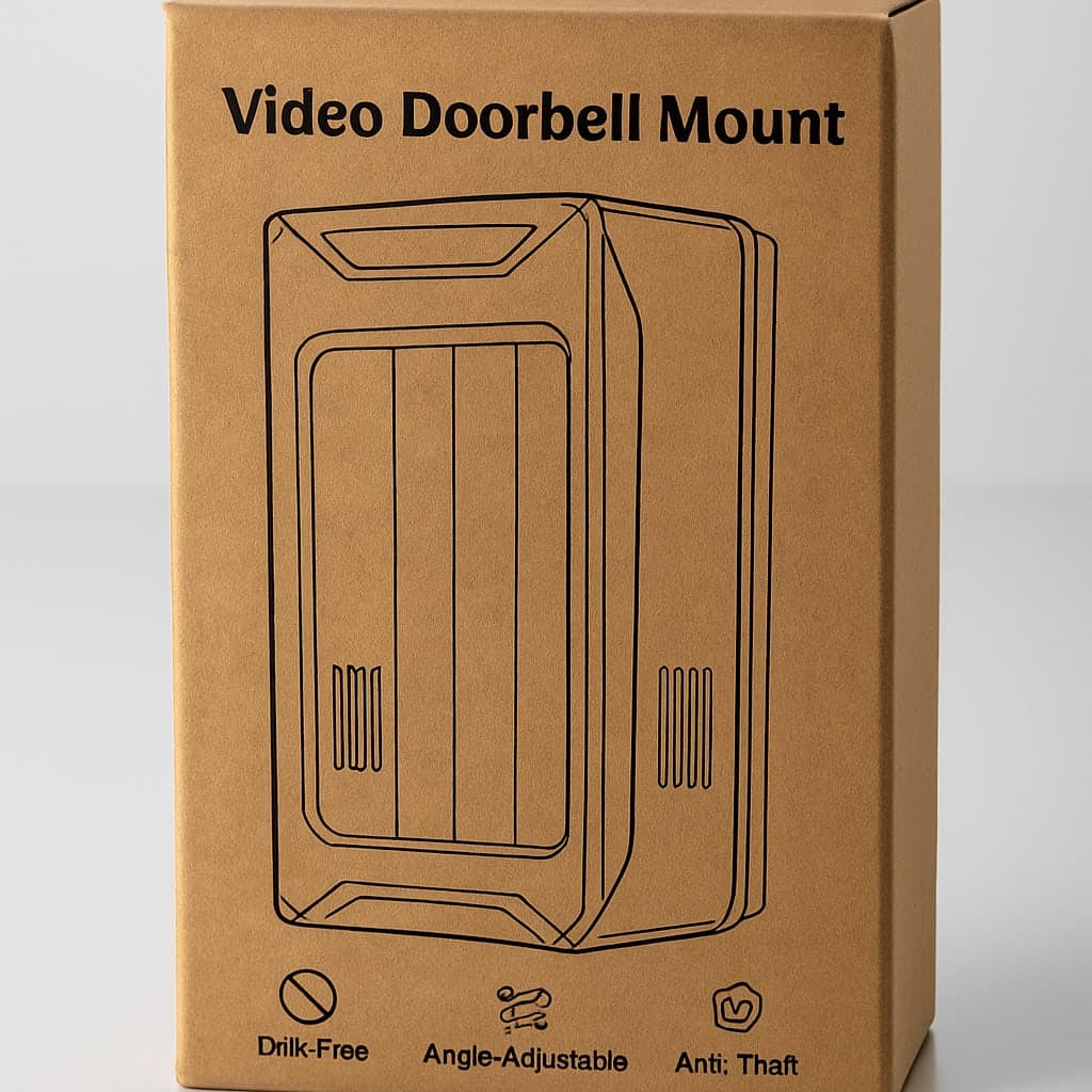 Video Doorbell Mount - Anti-Theft, Angle-Adjustable, Drill-Free