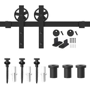 Winsoon 4ft 1.22m Barn Door Hardware Kit -Black