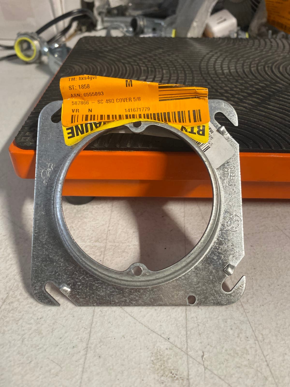2-Gang 4 in. 4.3 cu. in. Pre-Galvanized Metal Square Mud Ring - 5/8 in. Raised (52C3-25R)
