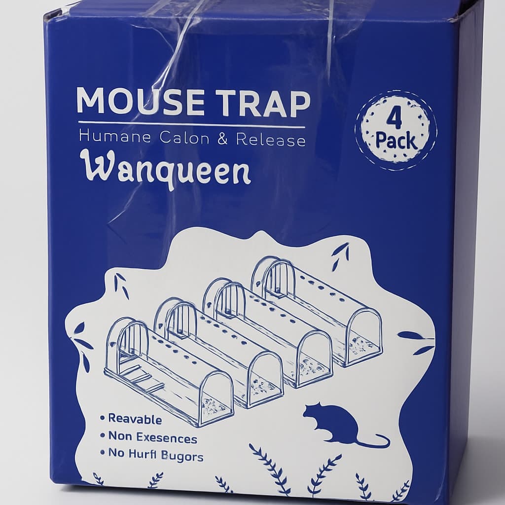 Wanqueen Humane Catch & Release Mouse Trap - 4 Pack