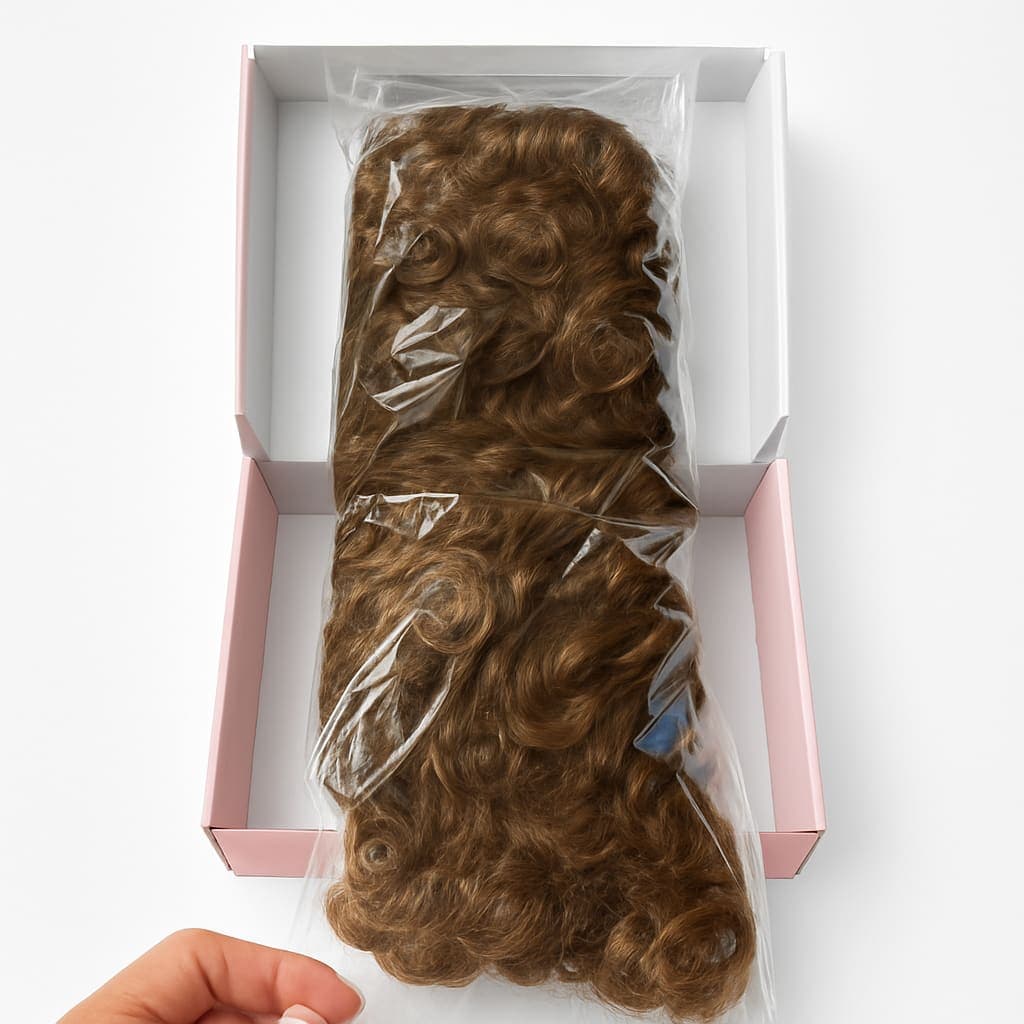 Curly Synthetic Hair clip in extensions Wig - Brown dirty blonde