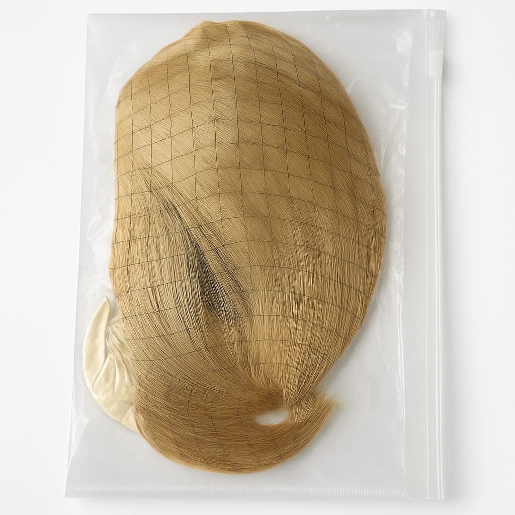 Synthetic Blonde hair piece bangs