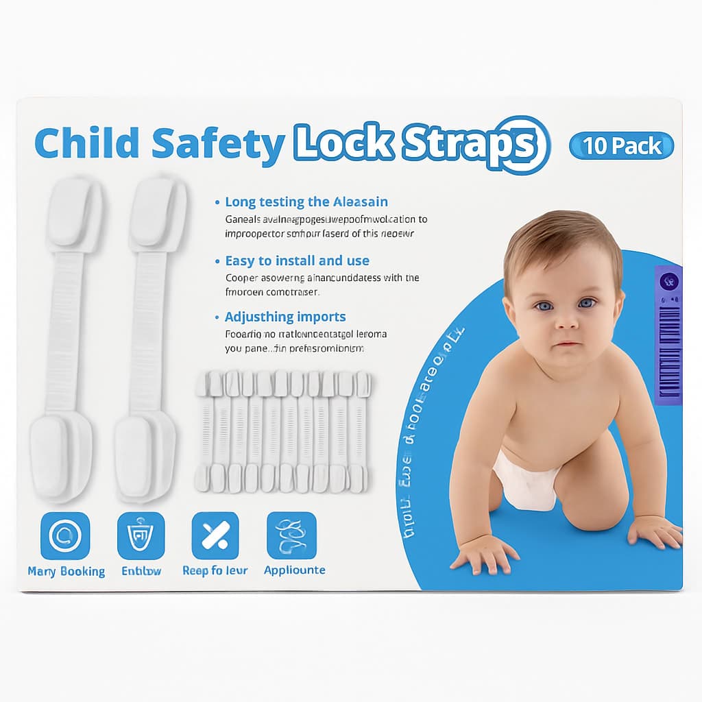 Child Safety Lock Straps - 10 Pack