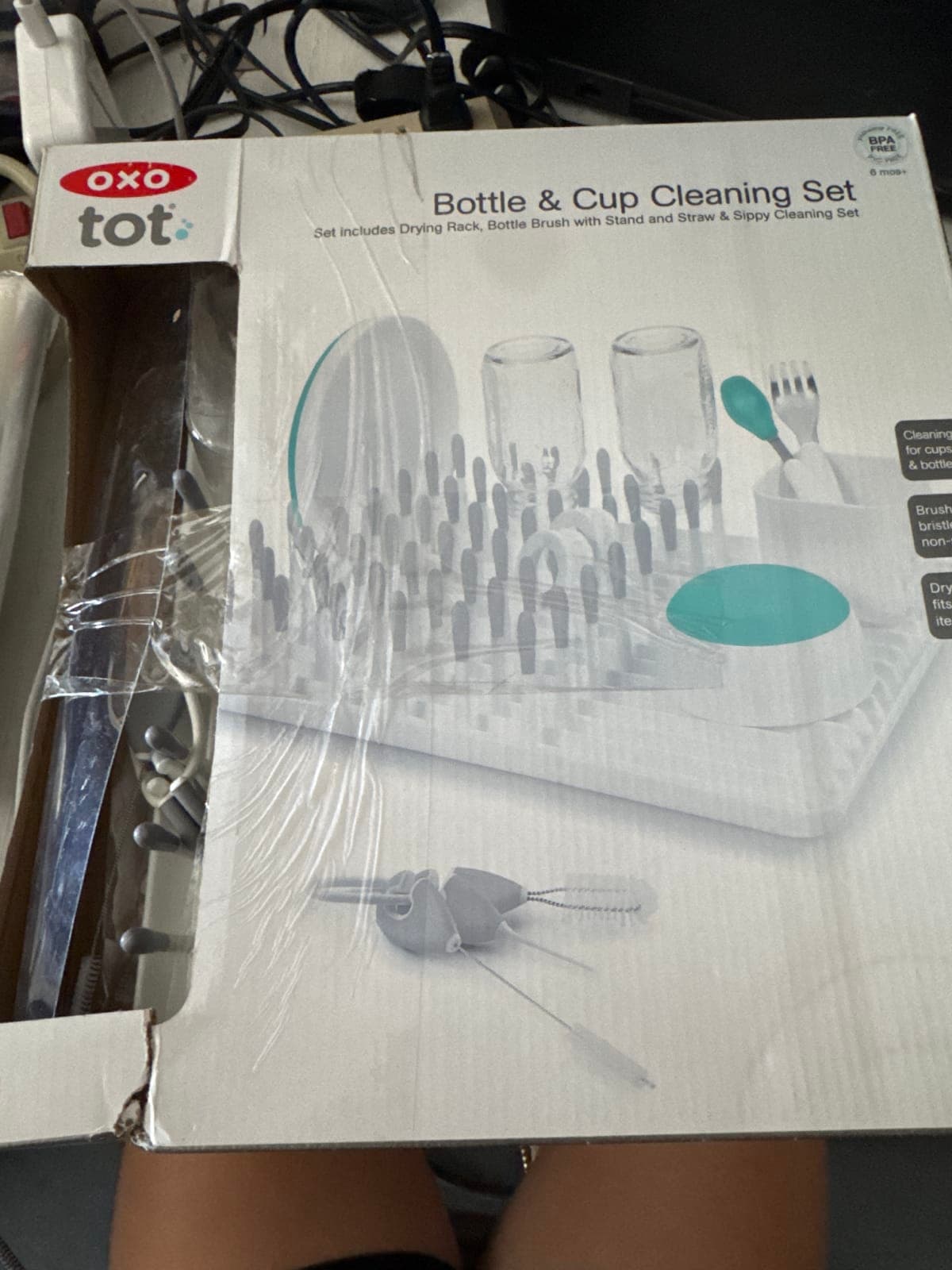 OXO Tot Bottle & Cup Cleaning Set with Drying Rack
