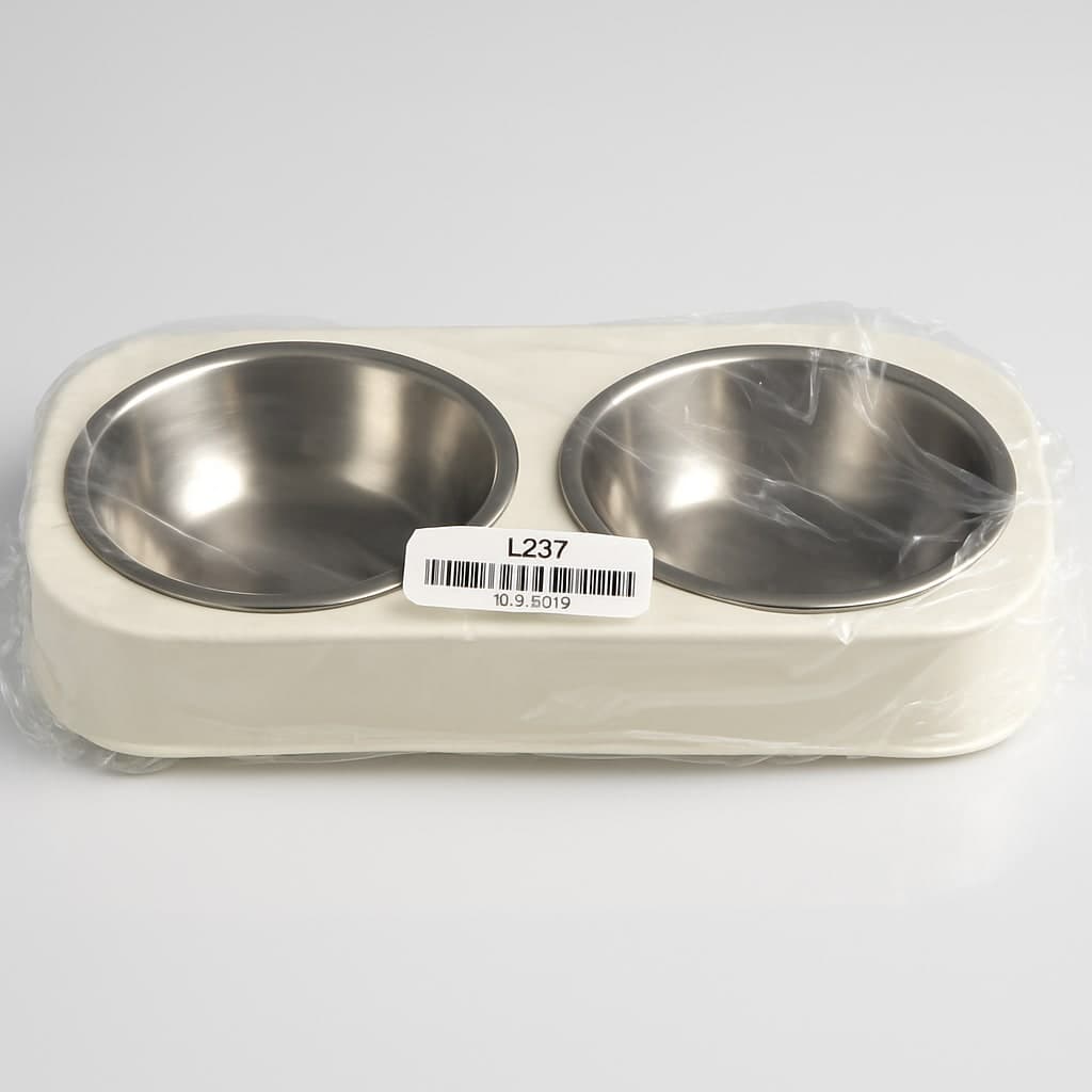 Double Stainless Steel Pet Bowl Set