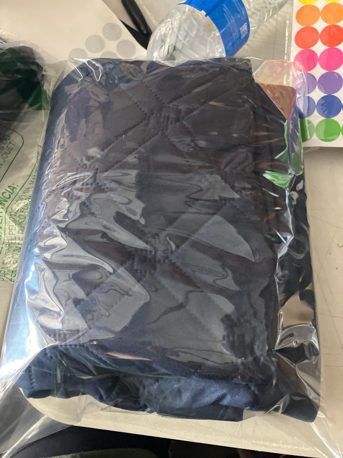 24x44 Navy Quilted Chair Cover - Soft and Cozy