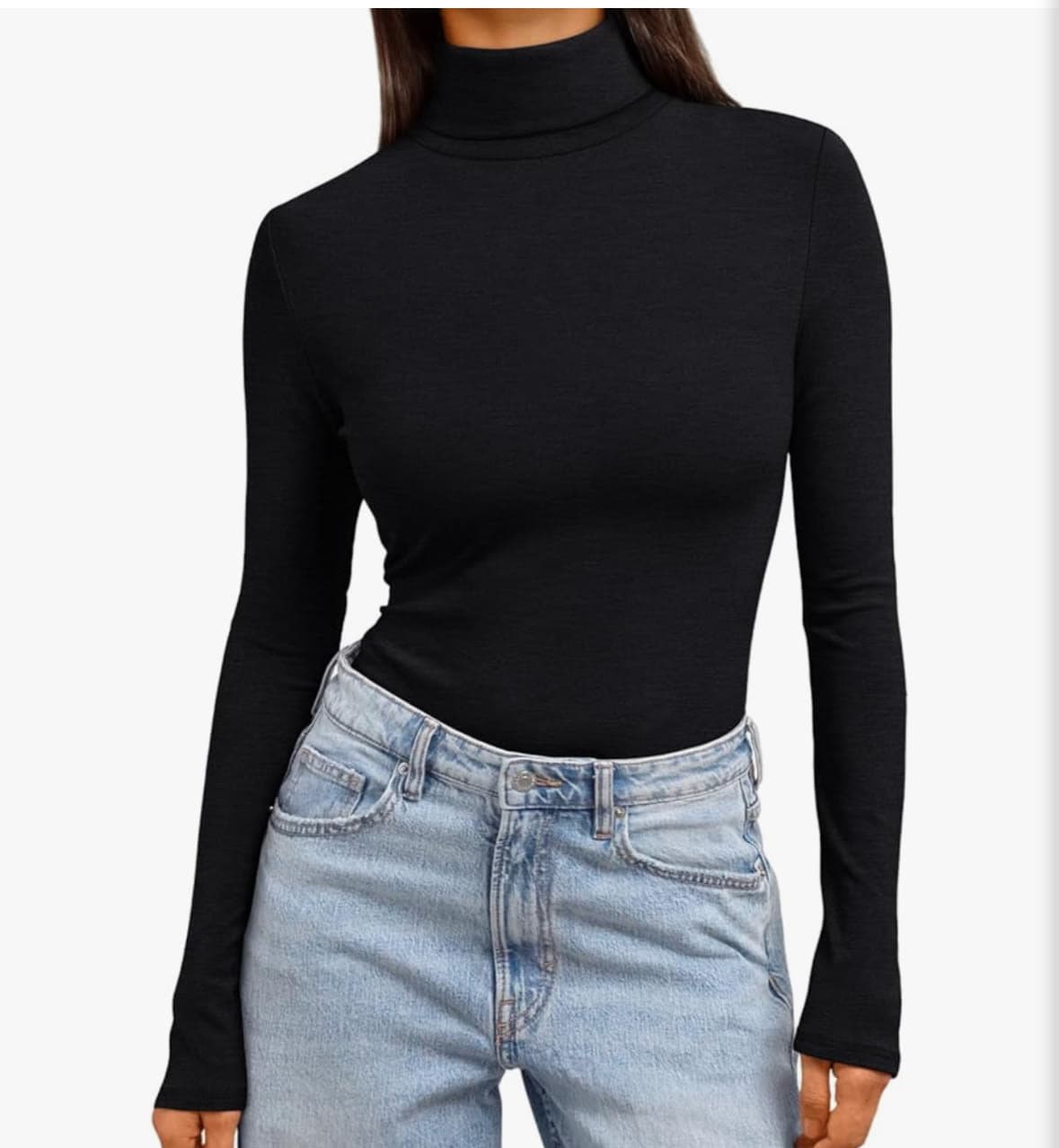 Trendy Queen Womens Turtleneck Tops Winter Clothes Long Sleeve Basic Shirts,Underwear Stretchy Fit,Tight Lightweight Fall Fashion 2026