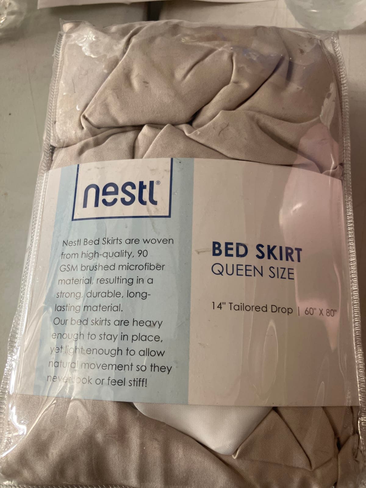 Nestl Queen Size Bed Skirt - 14" Tailored Drop