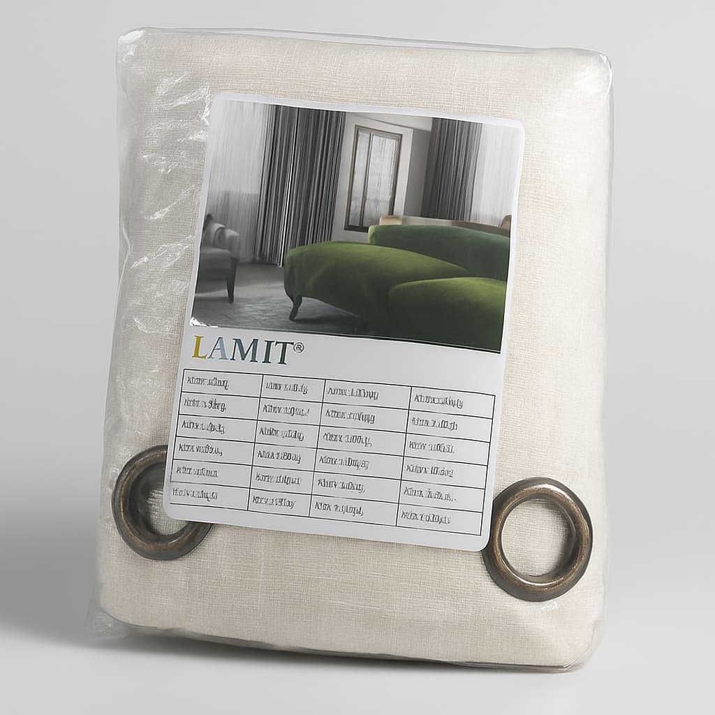 Lamit Grommet Top Curtain Panel - 52W x 84L - Off-White