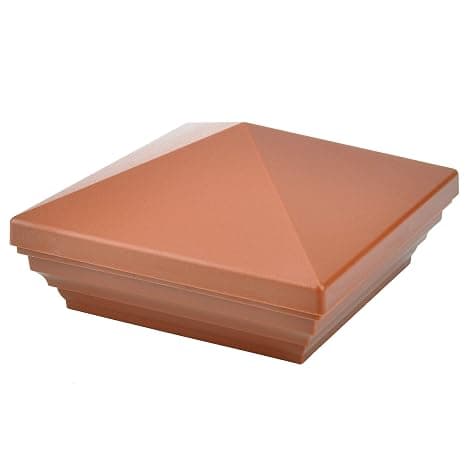 Myard Screw-Free Universal Fence Pyramid Top Cap fits Post 4 x 4 Inches (Actual Post Size 3.5 x 3.5) Porch, Handrail, Railing, Fence (Qty 1,