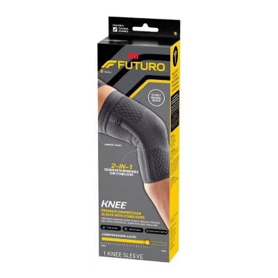 3M Futuro Large Knee Sleeve with Removable Stabilizers