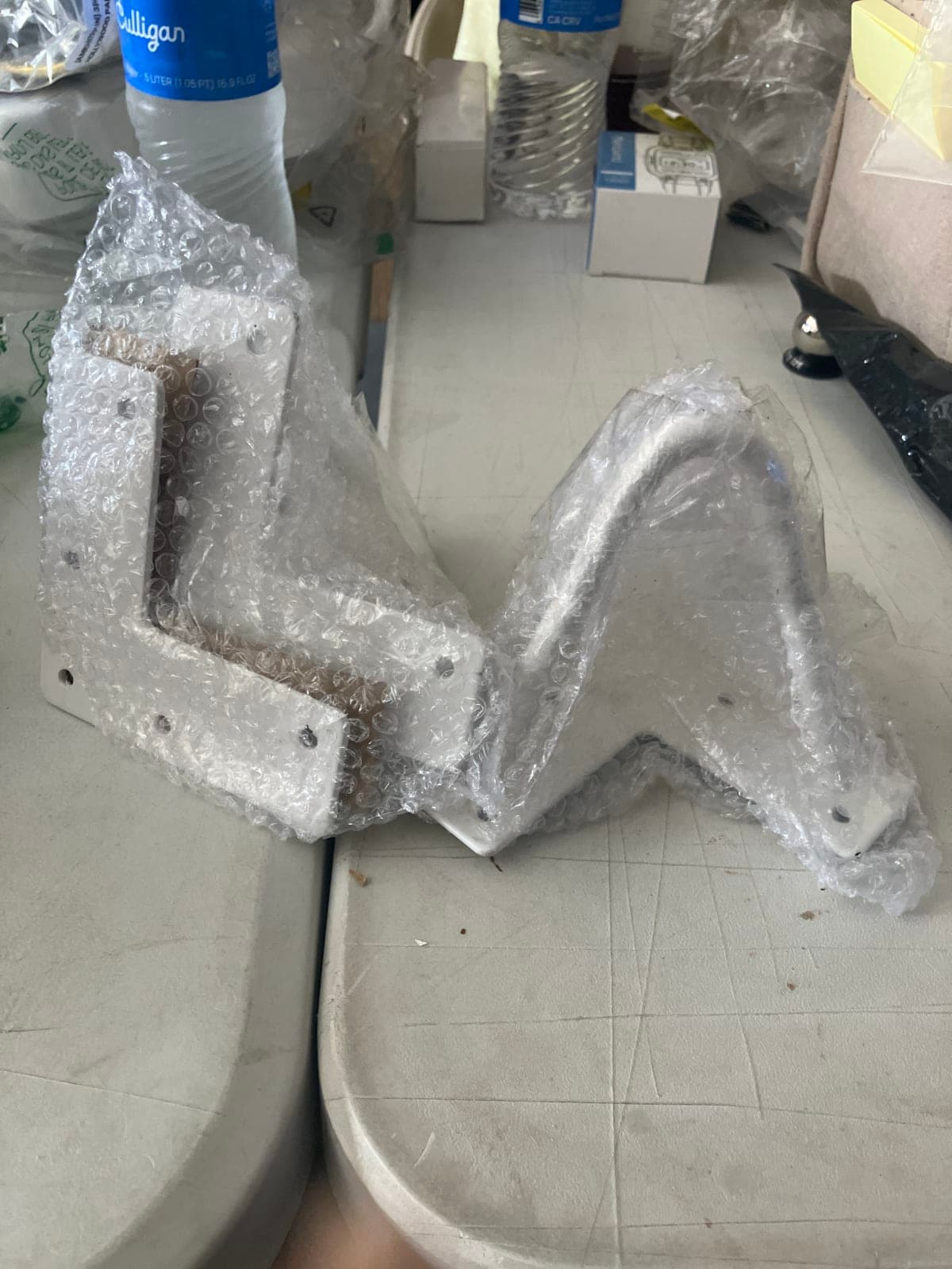 Adjustable White Wall Brackets for Shelving