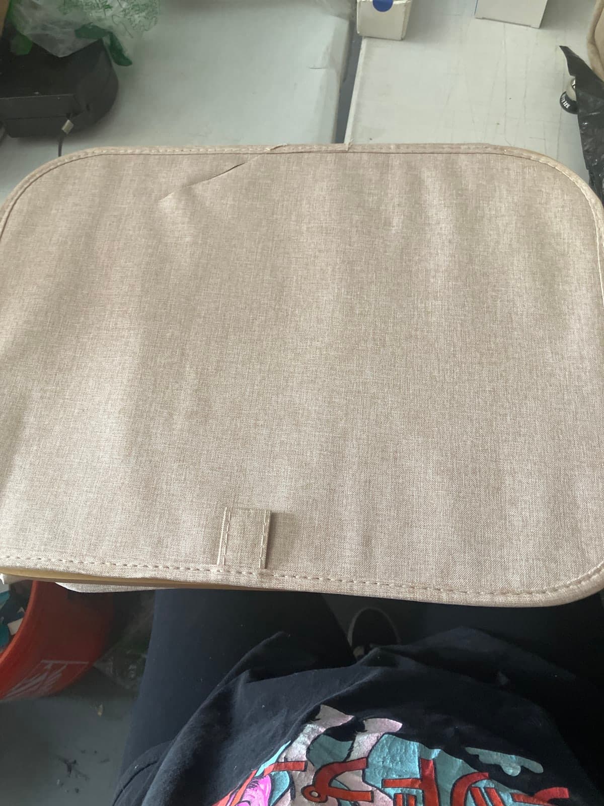 Bamboo Fabric Laundry Basket with Lid