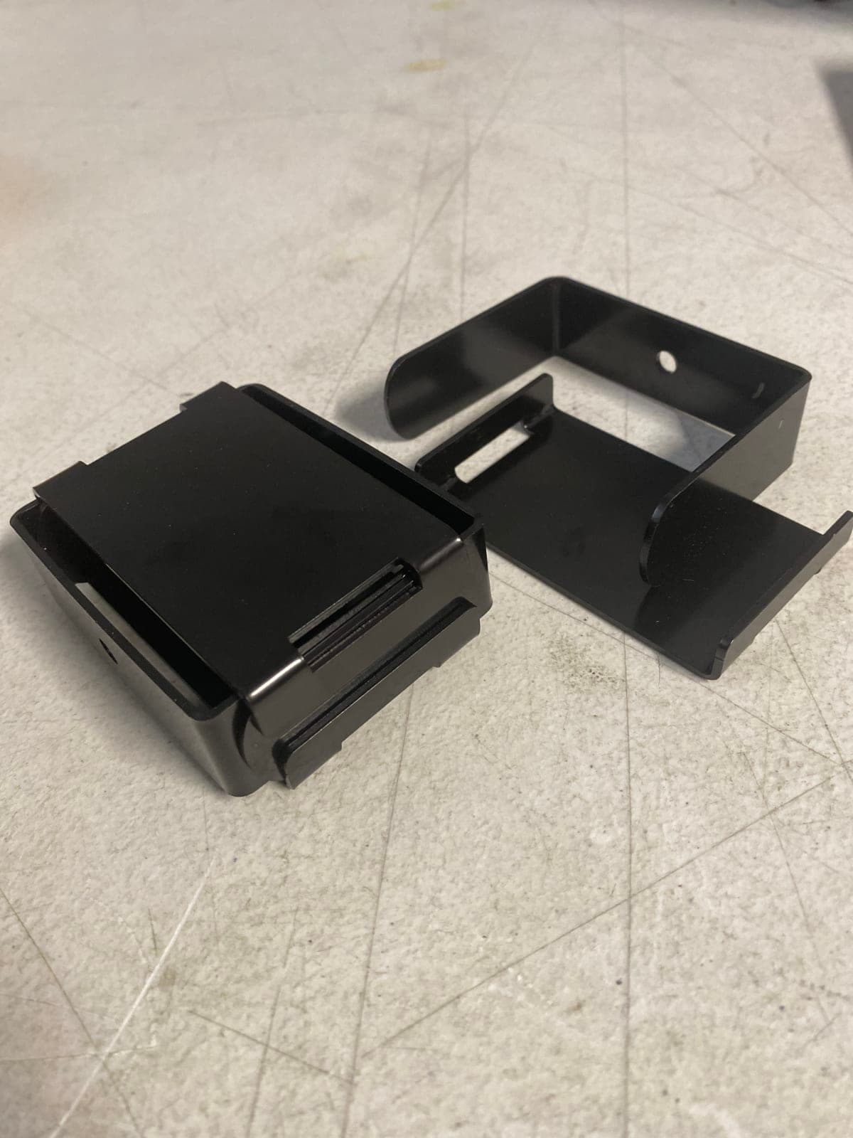 Black Metal Mounting Bracket Set