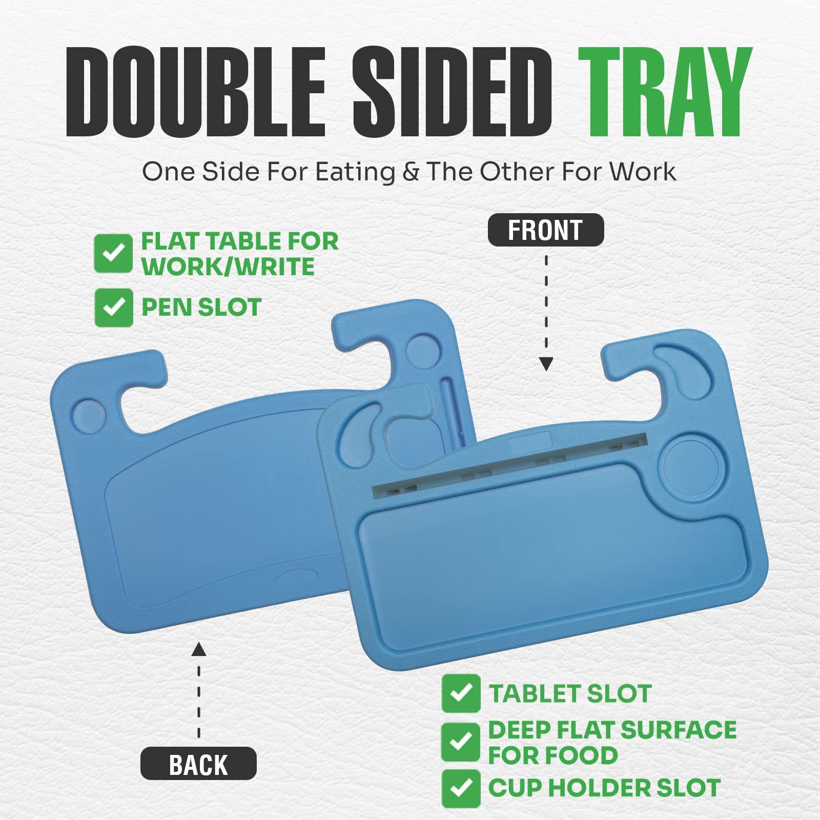 Blue Plastic Steering Wheel Tray