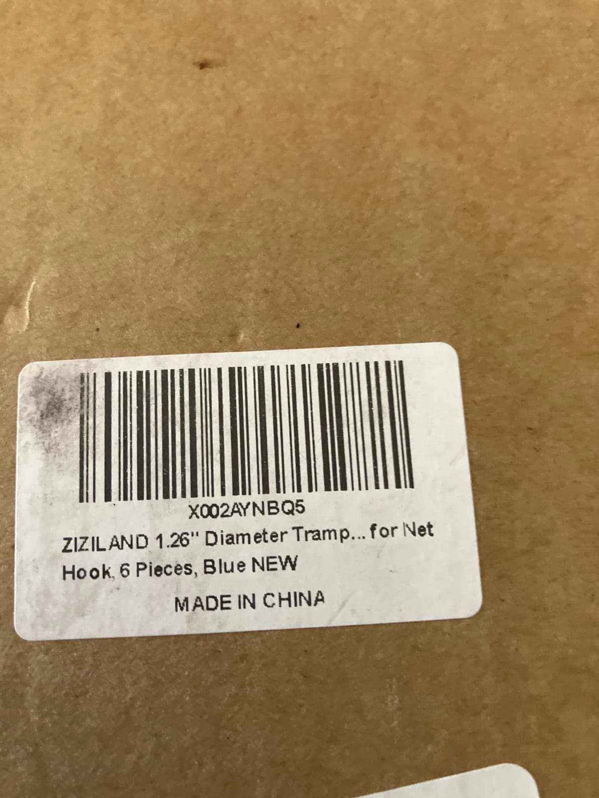 ZIZILAND 1.26" Diameter Trampoline Net Hooks, 6 Pieces, Blue